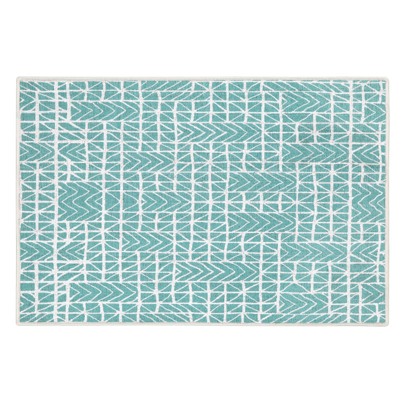 Tapis de cuisine Higinio, Bleu sarcelle