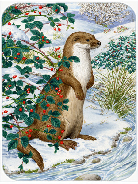 Caroline's Treasures Otter Glass Cutting Board