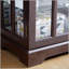 Vitrine antique avec portes en verre et tablettes réglables pour objets de collection, vitrine rétro à quatre portes pour la maison ou le bureau, ampoule E26 incluse