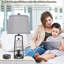 Ensemble de 2 lampes de table de style campagnard industriel avec 2 ports USB, lampe de chevet 2 lumières rustique industrielle pour le salon-2078391715