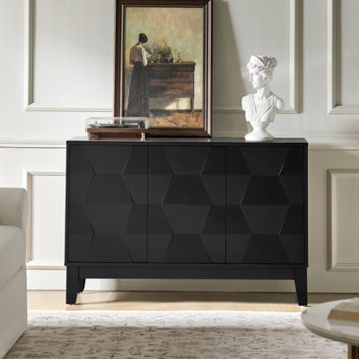 Joyce 114.9cm W Modern 3-door storage Sideboard with Adjustable Shelves