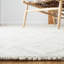 Tapis géométrique en laine et en coton tissé à la main avec latex Marbella-299504411