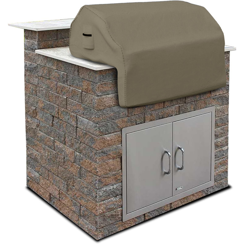Blue Elephant 66cm D Grill Cover, Beige, 61cm H x 91.4cm W x 66cm D