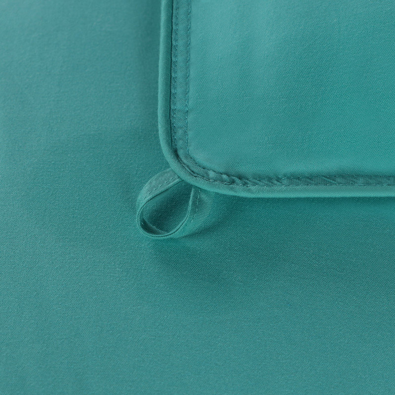 Édredon réversible en duvet synthétique hypoallergénique toutes saisons de poids moyen classique, Turquoise, Édredon simple
