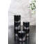 Ensemble de 6 coupes à saké Ochoko Yuzu 1,25 oz en porcelaine moderne noire et gris anthracite