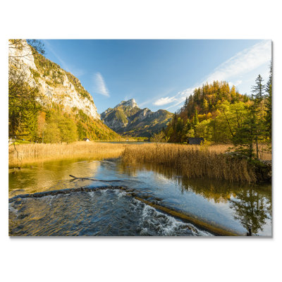 «Lake in Autumn», reproduction d'art sur toile