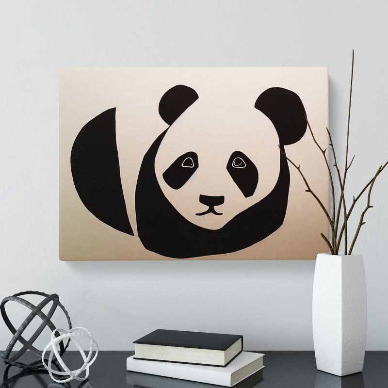 An Abstract Panda - Wrapped Canvas, 35cm H x 50cm W x 3cm D