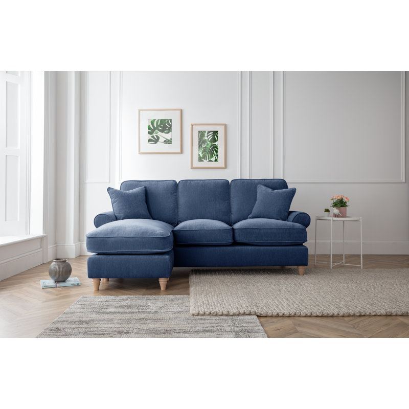 Longfellow 3 Seater Sofa & Chaise, Navy