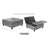 Strunk Vegan 35.4" Wide Air Leather Button Tufted Upholstered Lift-Top Large Ottoman Square Storage Bench-85858536