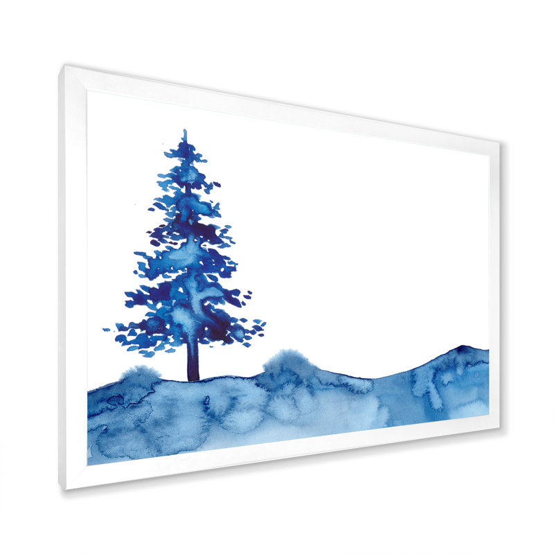 Sapin de Noël - reproduction sur toile, H 24 po x l 32 po x P 1 po, Cadre photo blanc