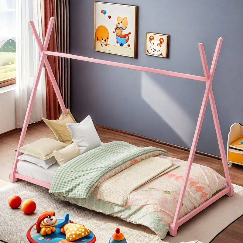 Lit plateforme Amonette, Rose