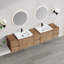 Meuble-lavabo double 84 po avec lavabo en céramique et conception sans poignée-126172226-132948280
