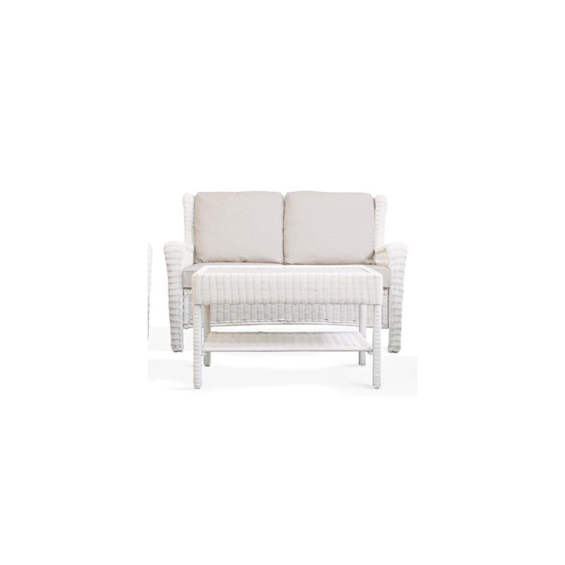Causeuse Park Meadow avec coussins de table basse beige