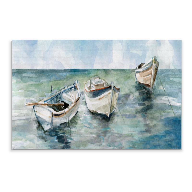 " Caught At Low Tide II ", 32" H x 48" W x 1.5" D, Wrapped Canvas