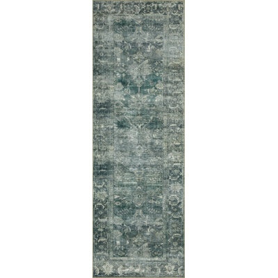 Magnolia Home By Joanna Gaines X Loloi Banks Machine Washable Blue / Lagoon Area Rug
