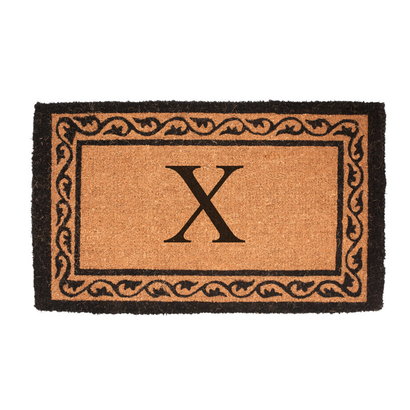 Monogram Mat Outdoor Doormat, 2'6" x 4', X