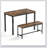Dining Table Set, Bar Table with 2 Dining Benches, Kitchen Table Counter with Chairs