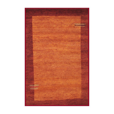 Tapis contemporain orange / rouge