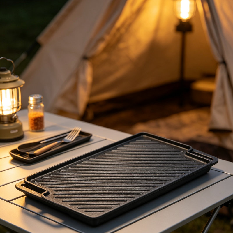 46cm Cast Iron Grill Pan