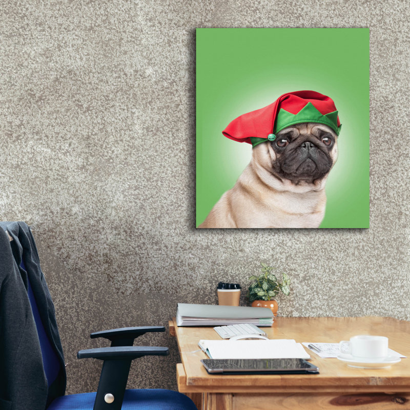  «Pug 2» par John Hovenstine, art mural sur toile, 26 po x 30 po