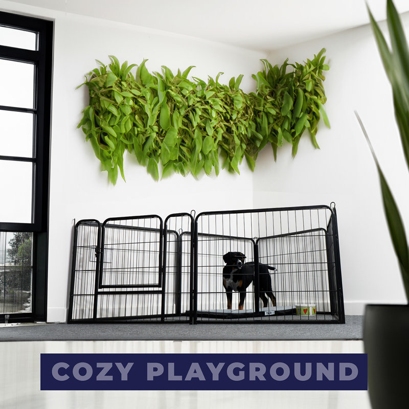 6 Panel Dog Heavy Duty Playpen with Door