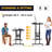Adjustable Computer Desk Rolling Laptop Cart On Wheels Home Office Computer Workstation, Portable Laptop Stand Tall Table For Standing Or Sitting, 39.4" X 23.6"-1302855937