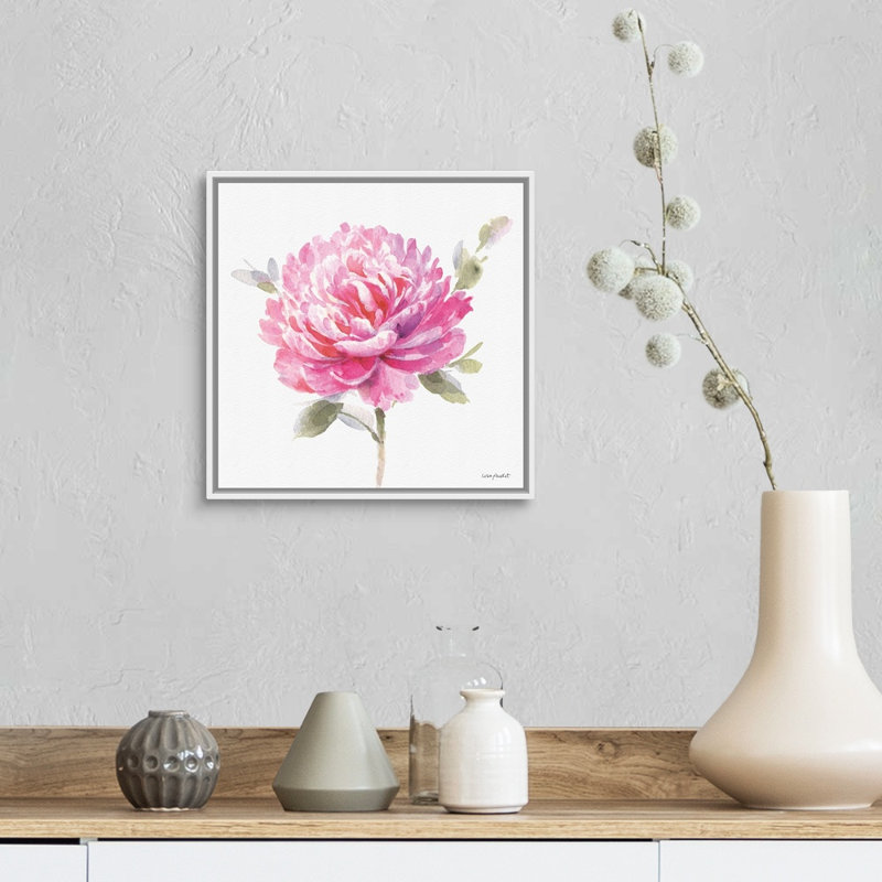 Visiblement rose 03 par Lisa Audit - reproduction d'art, H 14 po x l 14 po x P 1,75 po, Toile blanche encadrée