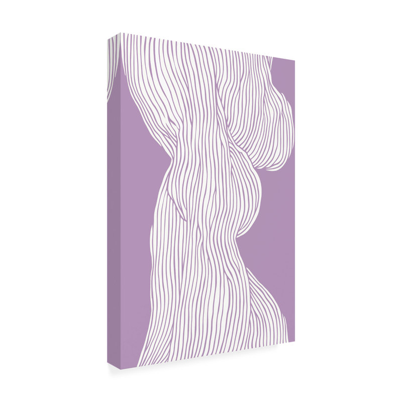 Fibre bolognaise no 1, impression sur toile, H 47 po x l 30 po x P 2 po, Mauve