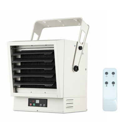 Chauffage électrique de garage 10 000 W, câblé 240 V, montage au plafond, thermostat, minuterie 9 h, protection contre la surchauffe, certifié ETL