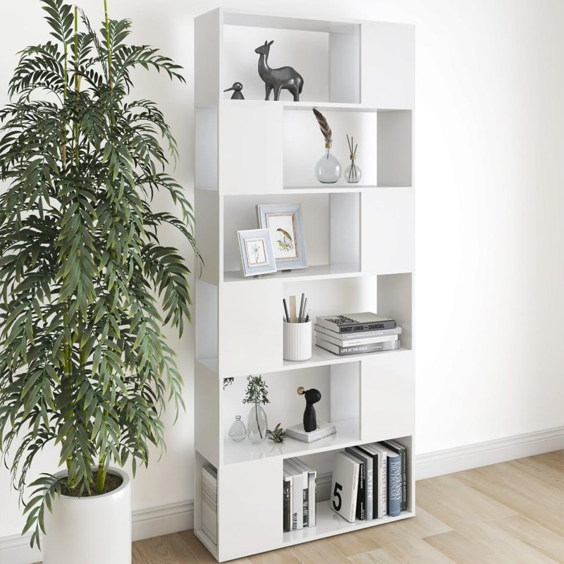 Brystol 186cm H x 80cm W Standard Bookcase, White