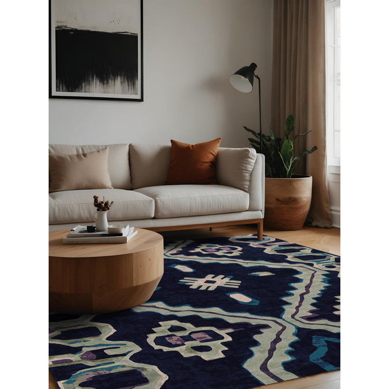 Machine Washable Gray Area Rug, Square 4'
