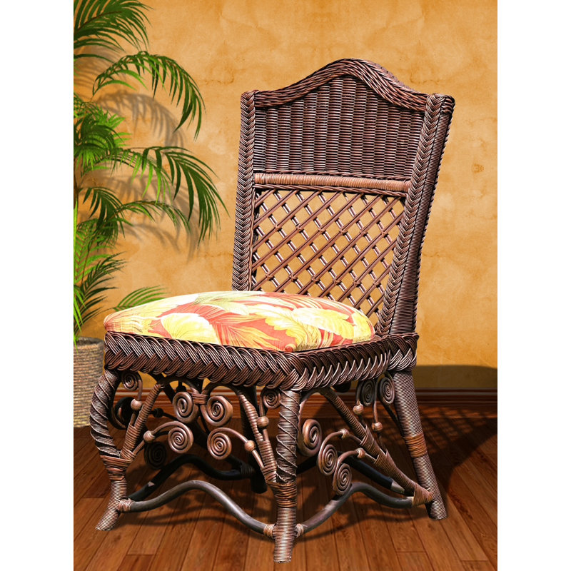 Stennett 20'' H Side Chair, Brown Wash, Fern Natural