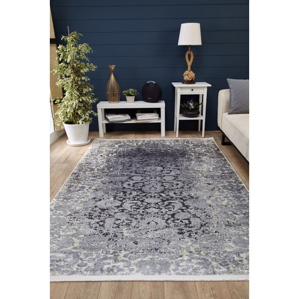 Williston Forge Comerfo Medallion Machine Woven Grey Area Rug | Wayfair ...