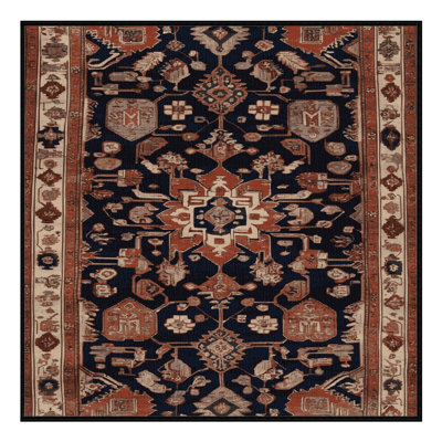 Tapis brun turc lavable à la machine