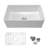 White Kitchen Sink - 33 X 18 X 10 Inch White Porcelain Ceramic Single Bowl Reversible Design Kitchen Sink