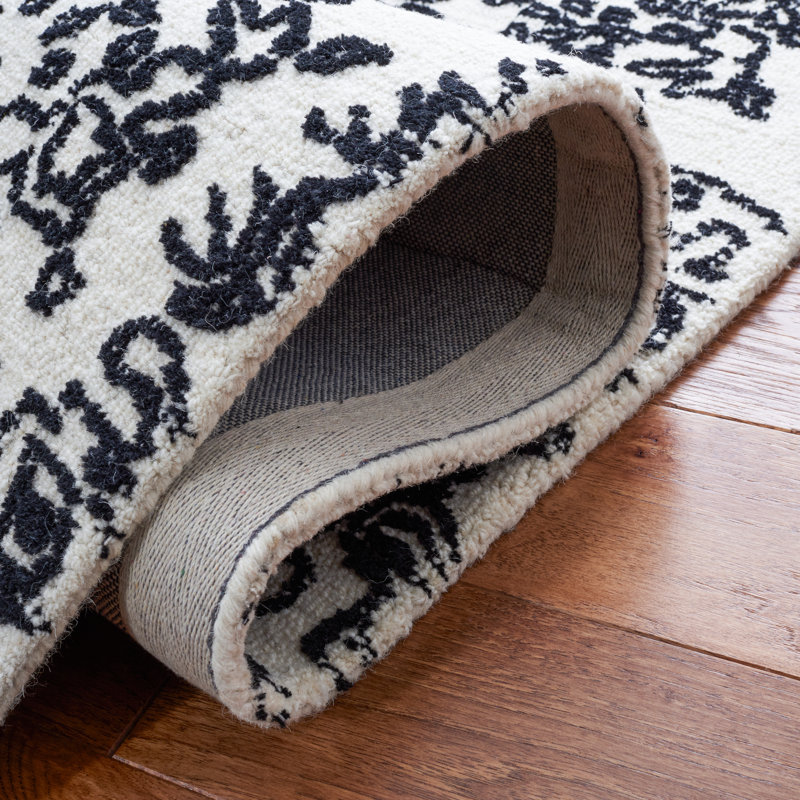 Tapis oriental en laine et coton touffeté à la main Metro, Rond 6 pi