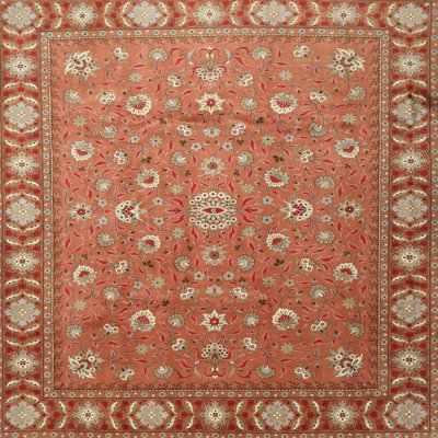 Tapis orange/beige traditionnel Potamos