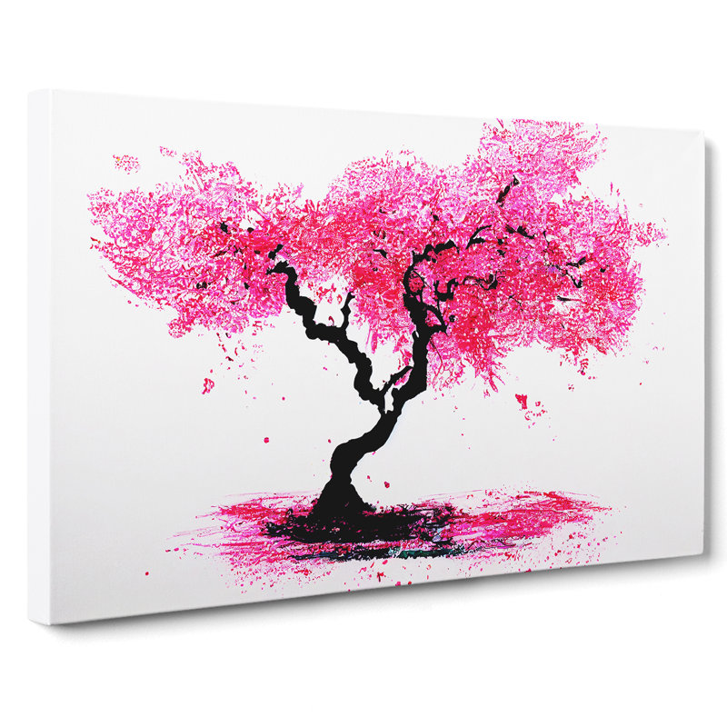 Artistic Cherry Blossom Tree - Wrapped Canvas, 35cm H x 50cm W x 3cm D