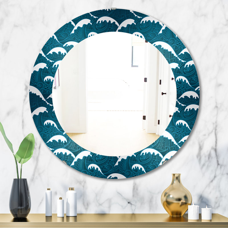 Miroir mural Waves, H 31,5 po x l po