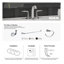 Alteo Widespread Bathroom Faucet with Drain Assembly-571895258