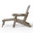 Outdoor Folding Adjustable Adirondack Chair With Hideaway Ottoman & Round Side Table-1018716842