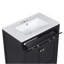 Meuble-lavabo de 30 po avec lavabo en céramique, armoire de salle de bain simple noire moderne avec 2 portes et une tablette, portes à fermeture douce-264924915
