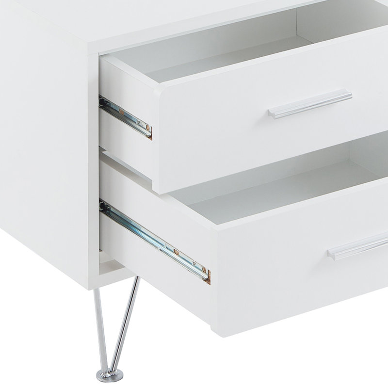 Table d'appoint Deoss, Blanc