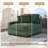 Stephania Upholstered Green Faux Rabbit Fur Flannel Armchair with Pillow Back, One Arm Single Chair Module Part For Sectional Sofa-966329378