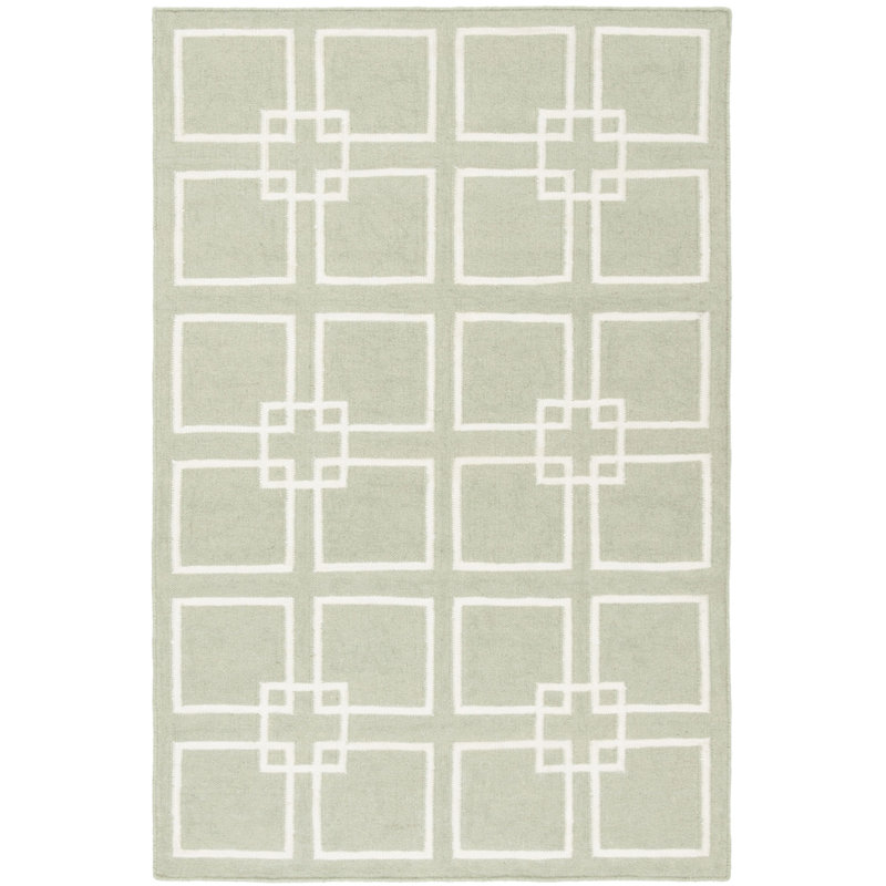 Tapis géométrique en laine, soie et coton à tissage plat Dance Martha Stewart, Rectangle 4 pi x 6 pi