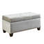 Banc de rangement / repose-pieds gris Lanpher