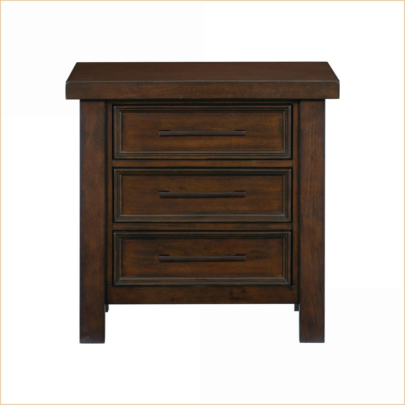 Table de chevet transitionnelle 3 tiroirs Classic