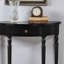 Console demi-cercle en bois massif noir-352425725