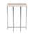 Plateau en agate blanche / base en chrome