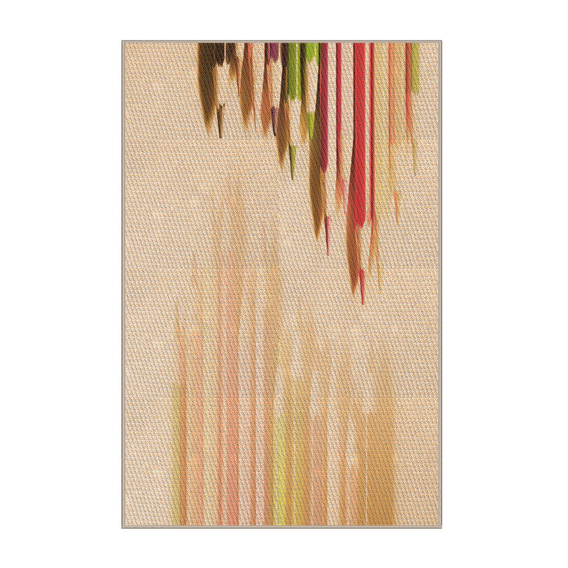 Washable Abstract Indoor Rug, Rectangle 3' x 5'